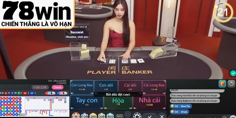 Dealer xinh đẹp trong sảnh cược trực tuyến