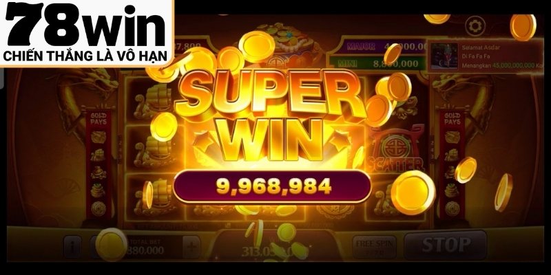 Giao diện game nổ hũ 2025 với jackpot khủng